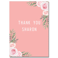 Personalised Thank You Flower Card